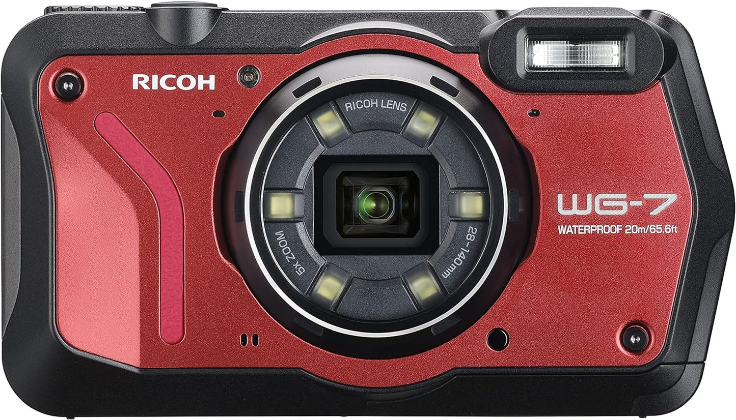 RICOH WG-7 Digital Camera Tough Waterproof Dustproof 4K WEB Camera (Red)