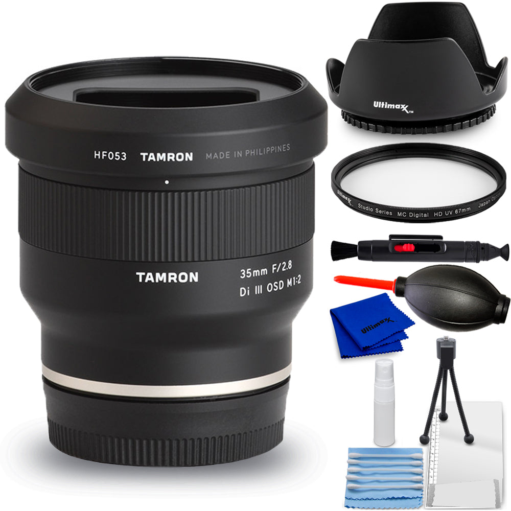 Tamron 35mm f/2.8 Di III OSD M 1:2 Lens for Sony E F053S - 7PC Accessory Bundle