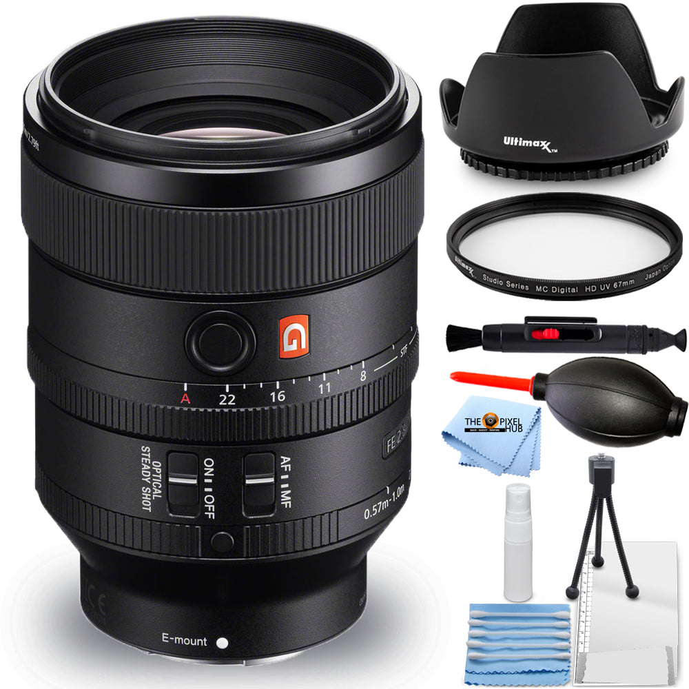 Sony FE 100mm f/2.8 STF GM OSS Lens SEL100F28GM - Essential UV Filter Bundle