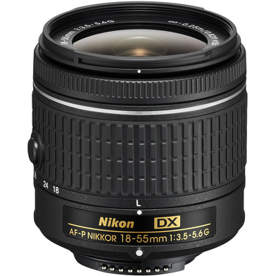 Nikon AF-P DX NIKKOR 18-55mm f/3.5-5.6G Lens New in White Box - UV Filter Bundle