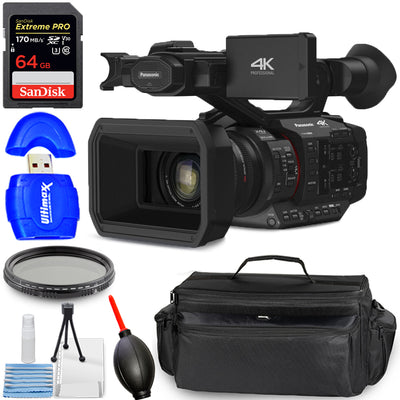 Panasonic HC-X20 4K Mobile Camcorder with Rich Connectivity - 7PC Accessory Kit