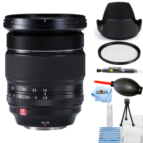 Fujifilm XF 16-55mm f/2.8 R LM WR Lens (Black) 16443072 - 7PC Accessory Bundle