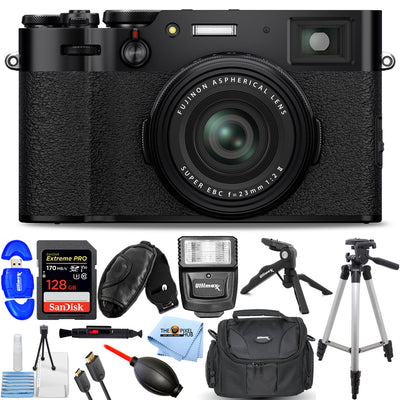 FUJIFILM X100V Digital Camera (Black) 16643000 - 12PC Accessory Bundle