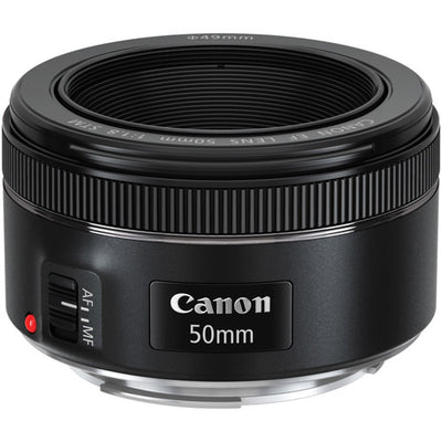 Canon EF 50mm f/1.8 STM Lens 0570C002 + Filter Kit + Tulip Hood Lens Pro Bundle