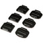 6 Piece Flat Curved Adhesive Helmet Mounts Accessories for GoPro HERO9 8 7 6 5 4