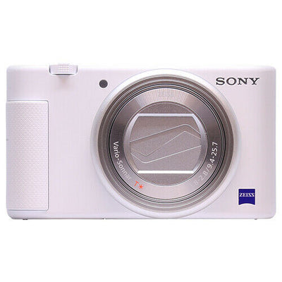 Sony ZV-1 20.1MP Compact Digital Camera (White) - 12PC Accessory Vlogging Bundle