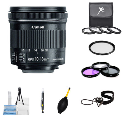 Canon EF-S 10-18mm f/4.5-5.6 IS STM + Macro Lens Kit + Filter Kit Bundle