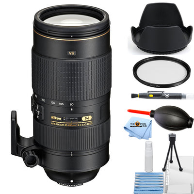 Nikon AF-S NIKKOR 80-400mm f/4.5-5.6G ED VR Lens 2208 - 7PC Accessory Bundle