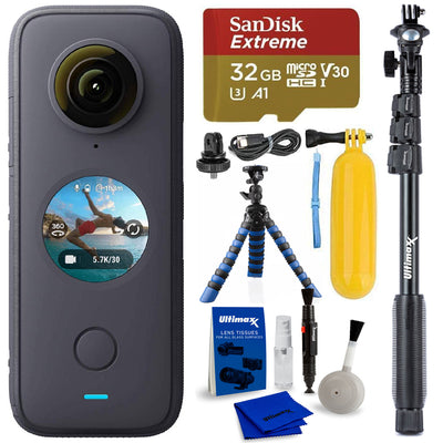 Insta360 ONE X2 Pocket Camera CINOSXX/A + 32GB + Monopod + Gripster Bundle