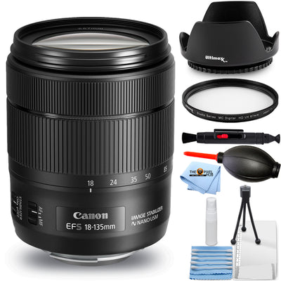 Canon EF-S 18-135mm f/3.5-5.6 IS USM Lens - UV Filter Bundle New in White Box