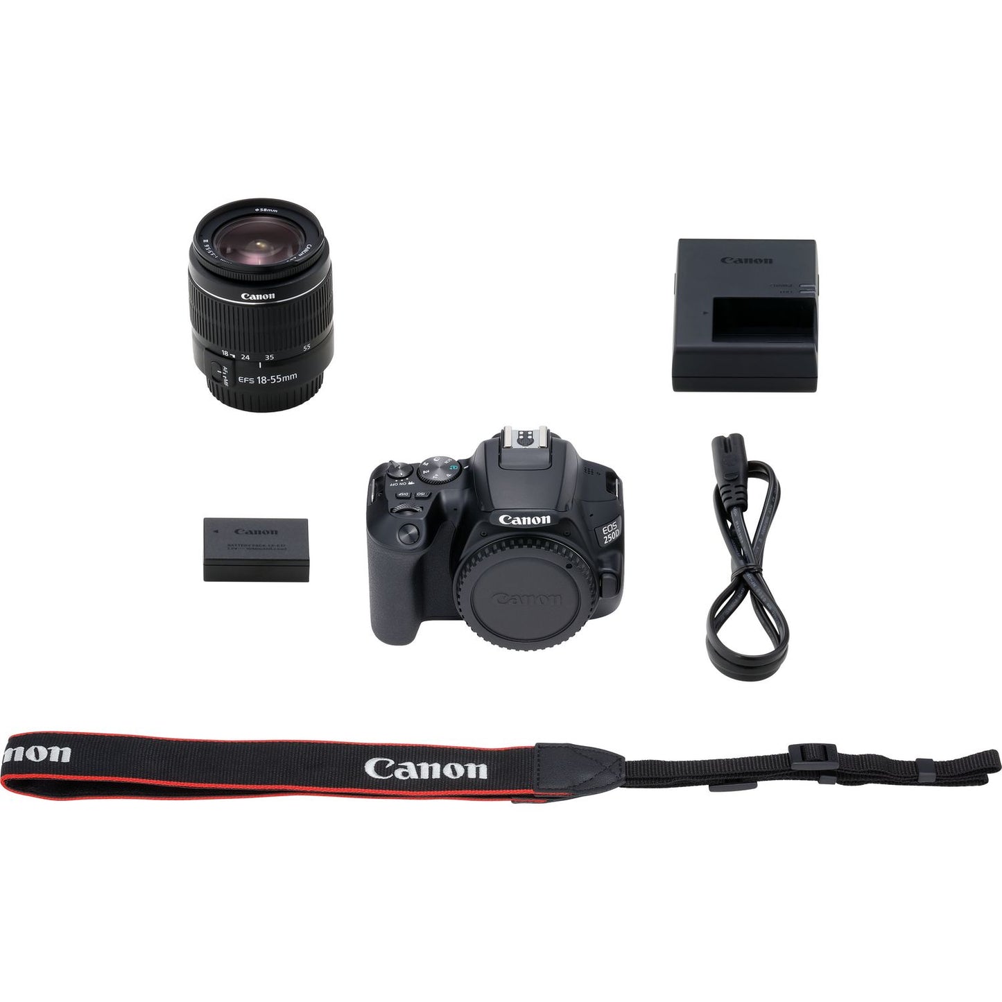 Canon EOS 250D/Rebel SL3 18-55mm + 75-300mm + 500mm + 650-1300mm 64GB Bundle