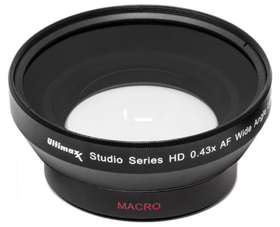 ULTIMAXX 62mm .43x Ultra Fast AF HD Wide Angle Lens for DSLR + Video Recording
