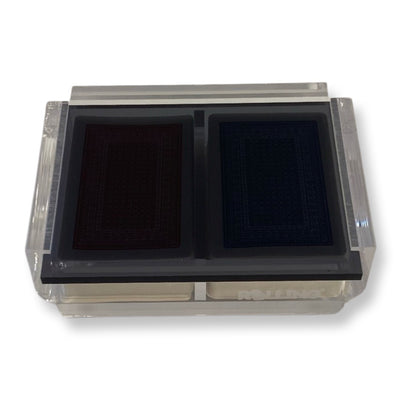 Lucite Acrylic Bridge Playing Card Holder with Playing Cards Included (Black)