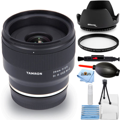 Tamron 24mm f/2.8 Di III OSD M 1:2 Lens for Sony E F051 - 7PC Accessory Bundle