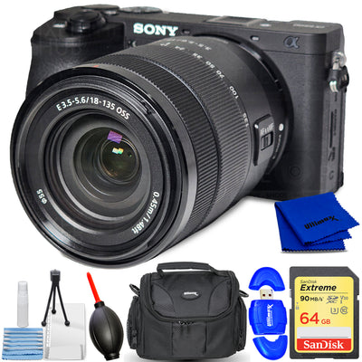 Sony a6600 Mirrorless Camera with 18-135mm Lens ILCE6600M/B - 7PC Accessory Kit