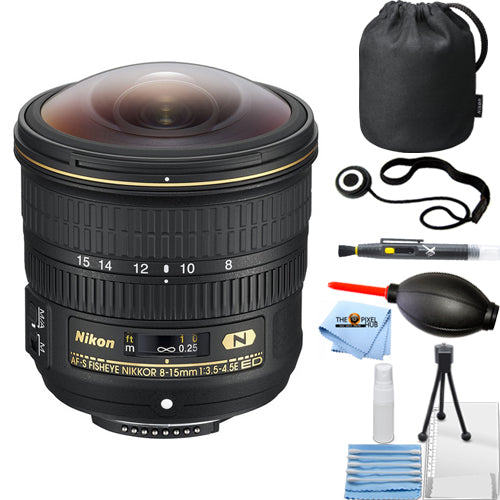 Nikon AF-S Fisheye NIKKOR 8-15mm f/3.5-4.5E ED Lens - Essential Bundle