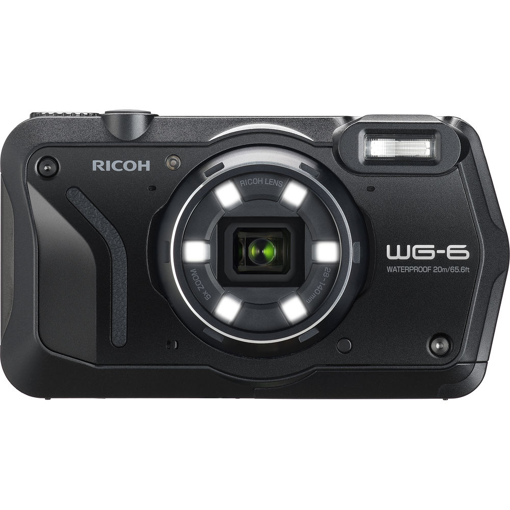 Ricoh WG-6 Digital Camera (Black) 03843 - 7PC Accessory Bundle