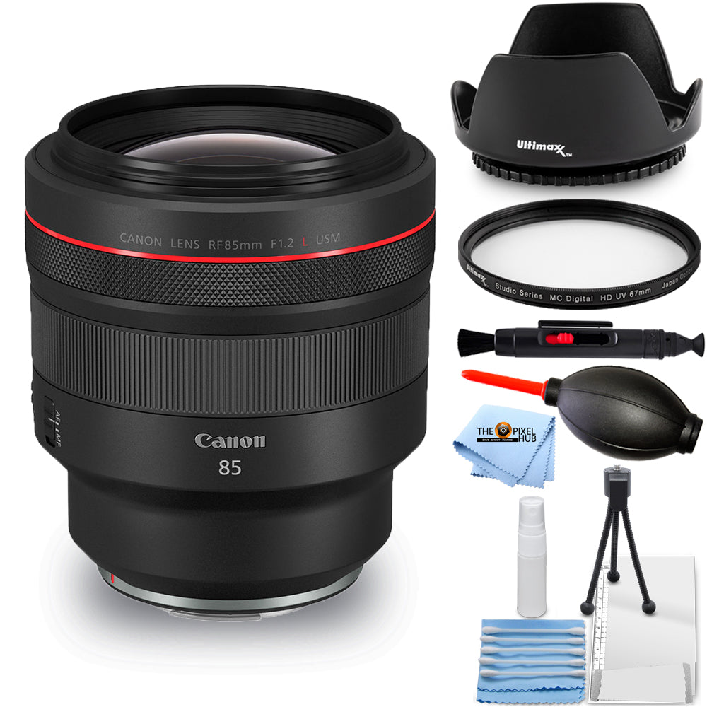 Canon RF 85mm f/1.2L USM Lens 3447C002 - 7PC Accessory Bundle