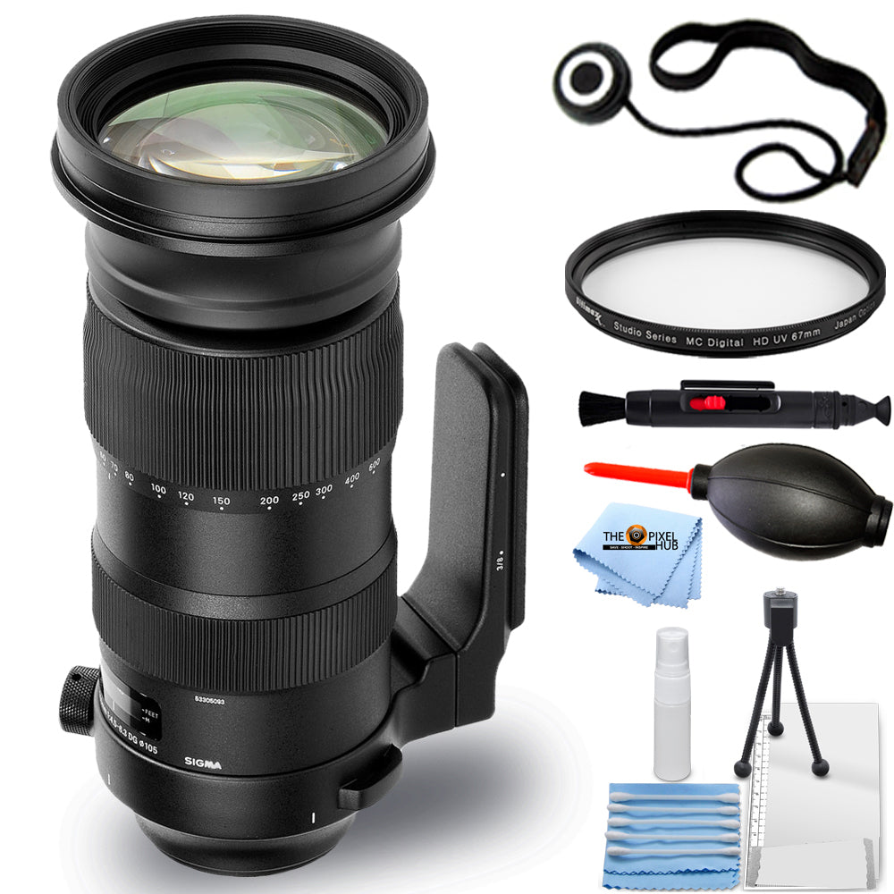 Sigma 60-600mm f/4.5-6.3 DG OS HSM Sports Lens for Nikon F + UV Filter Bundle