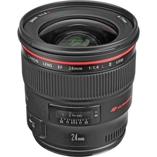 Canon EF 24mm f/1.4L II USM Autofocus Lens 2750B002 - 7PC Accessory Bundle