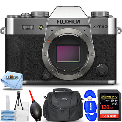 FUJIFILM X-T30 II Mirrorless Camera (Silver) 16759641 - 7PC Accessory Bundle