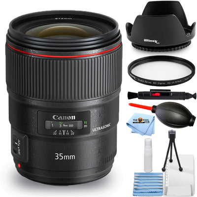 Canon EF 35mm f/1.4L II USM Lens 9523B002 - 7PC Accessory Bundle