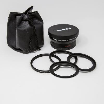 ULTIMAXX 72mm 0.43x Wide Angle Lens with 62/72, 67/72, 77/72 Ring Adapters