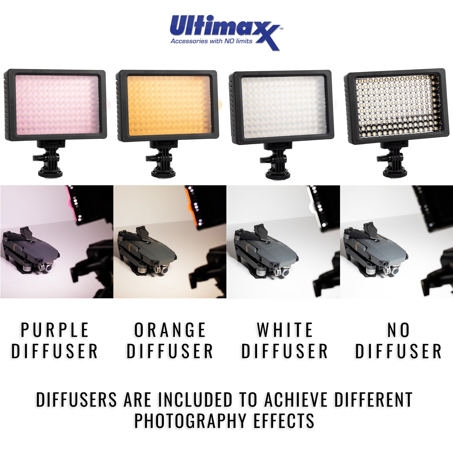 ULTIMAXX Professional Dimmable 160 LED Light Video Camera for Canon Nikon Sony