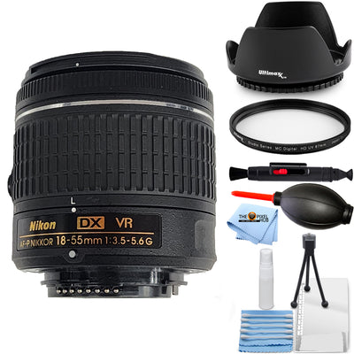 Nikon AF-P DX NIKKOR 18-55mm f/3.5-5.6G VR Lens UV Bundle - New in White Box