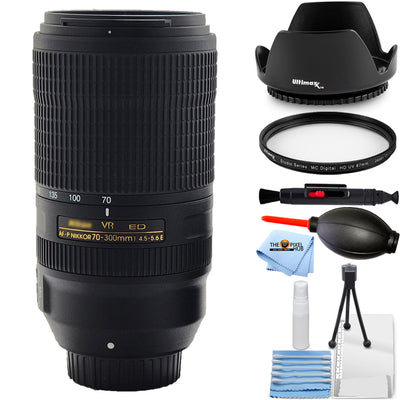 Nikon AF-P NIKKOR 70-300mm f/4.5-5.6E ED VR Lens 20068 - Essential UV Bundle