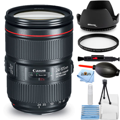 Canon EF 24-105mm f/4L IS II USM Lens - Essential UV Bundle New in White Box