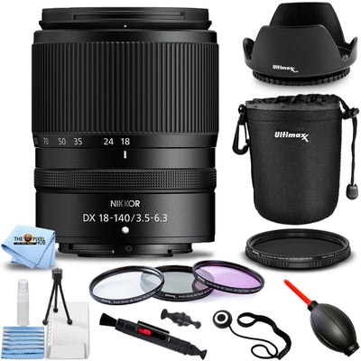 Nikon NIKKOR Z DX 18-140mm f/3.5-6.3 VR Lens 20104 - 10PC Accessory Bundle