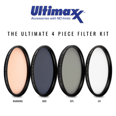 ULTIMAXX 105mm 4 Piece Multi Coated HD Filter Kit 105mm (UV, CPL, Warming, FLD)