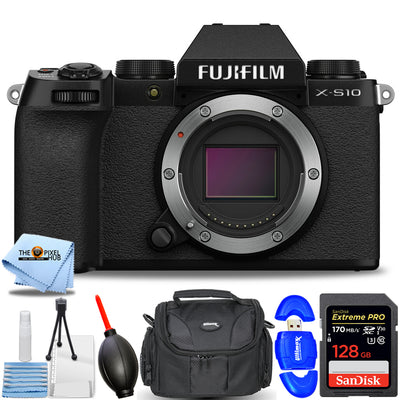 FUJIFILM X-S10 Mirrorless Camera 16670041 - 7PC Accessory Bundle