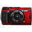 Olympus Tough TG-6 Digital Camera (Red) + 64GB + EXT BATT + Flash Bundle