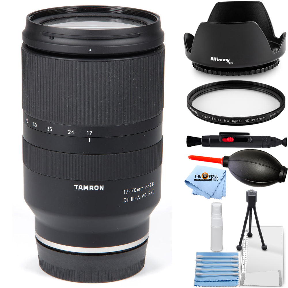 Tamron 17-70mm f/2.8 Di III-A VC RXD Lens for Sony E - 7PC Accessory Bundle