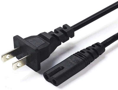 US 2-Prong Port AC Power Cord Cable for PS2 PS3 Slim PS4 Laptops Printers