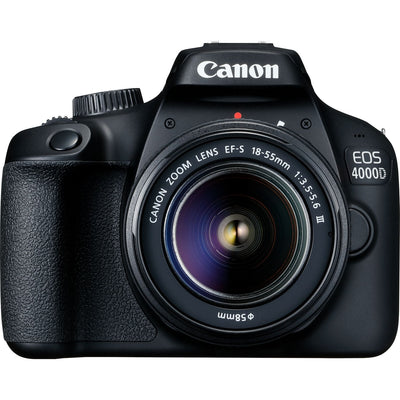Canon EOS 4000D with EF-S 18-55mm f/3.5-5.6 III Lens + 32GB + EXT BATT Bundle
