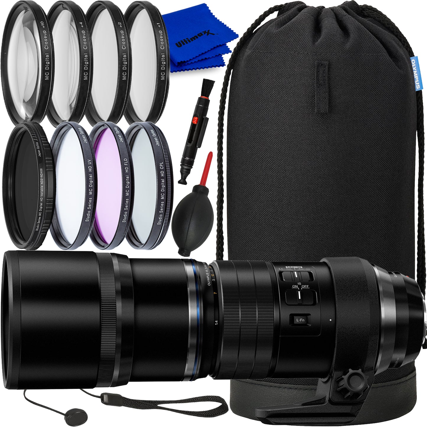 Olympus M.Zuiko Digital ED 300mm f/4 IS PRO Lens - 8PC Accessory Bundle