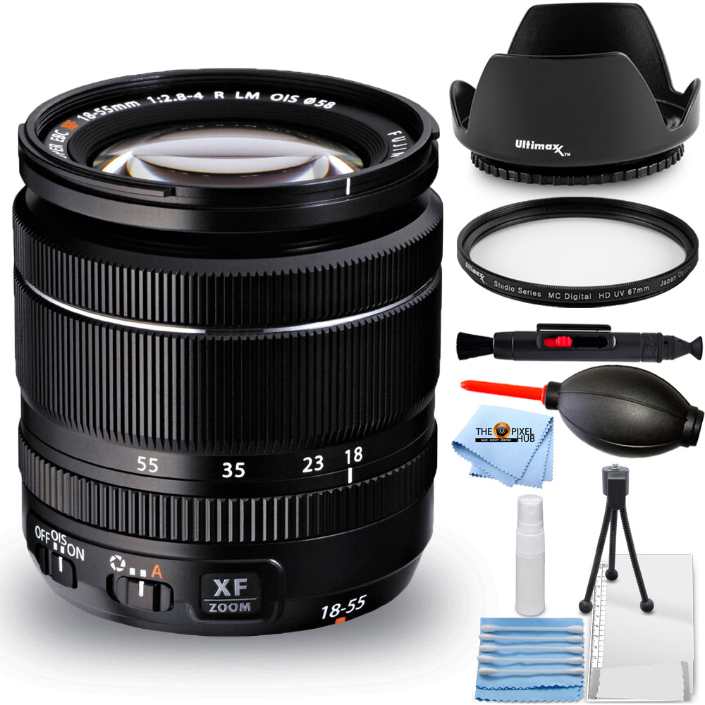 Fujifilm XF 18-55mm f/2.8-4 R LM OIS Zoom Lens 16276479 - 7PC Accessory Bundle