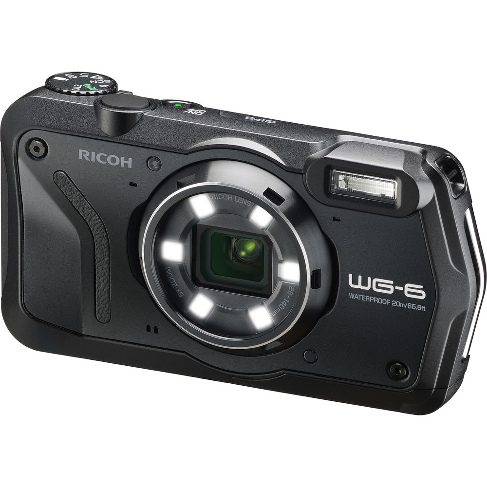 Ricoh WG-6 Digital Camera (Black) 03843 - 7PC Accessory Bundle