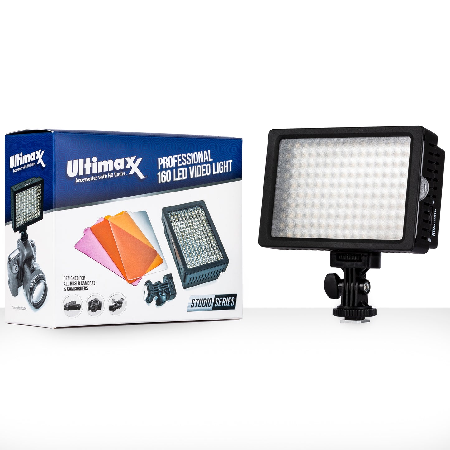 ULTIMAXX Professional Dimmable 160 LED Light Video Camera for Canon Nikon Sony