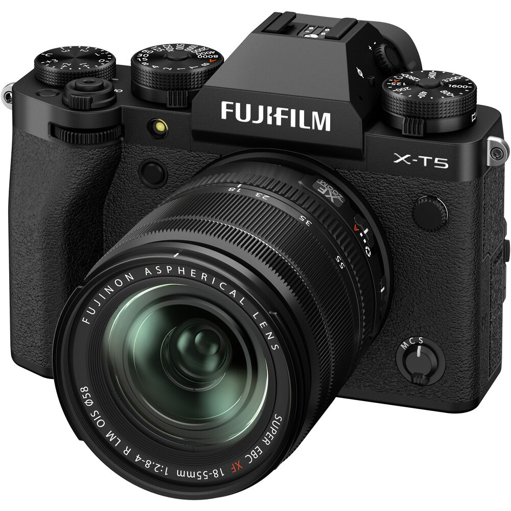 FUJIFILM X-T5 Mirrorless Camera and 18-55mm Lens (Black) - 7PC Accessory Bundle