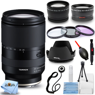 Tamron 28-200mm f/2.8-5.6 Di III RXD Lens for Sony E + Filter Kit Bundle