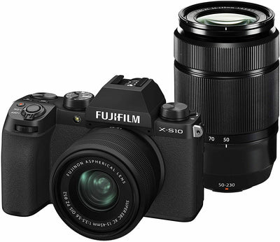Fujifilm X-S10 (Black) with XC 15-45mm OIS PZ & XC 50-230mm OIS II Lenses
