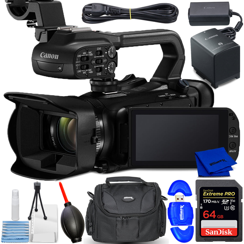 Canon XA65 Professional UHD 4K Camcorder 5732C002 - 7PC Accessory Bundle