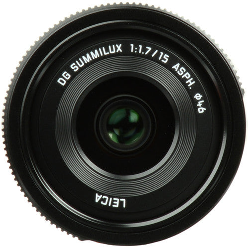 Panasonic Leica DG Summilux 15mm f/1.7 ASPH. Lens (Black) - Filter Kit Bundle