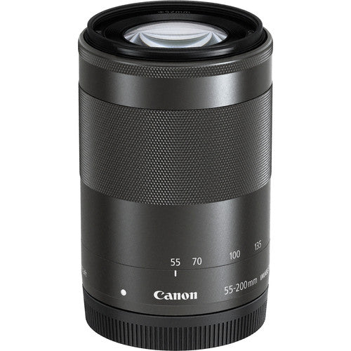 Canon EF-M 55-200mm f/4.5-6.3 IS STM Lens (Black) - 9517B002