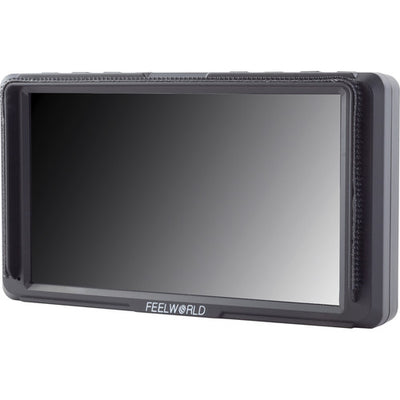FeelWorld F5 5.0" Full HD HDMI On-Camera Monitor + EXT BATT + LED Light Bundle