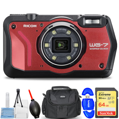 Picture 1 of 6

RICOH WG-7 Digital Camera Tough Waterproof Dustproof 4K WEB Camera (Red) Bundle